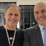 Eduardo Tagliaferro e o ministro Alexandre de Moraes – Reprodução
