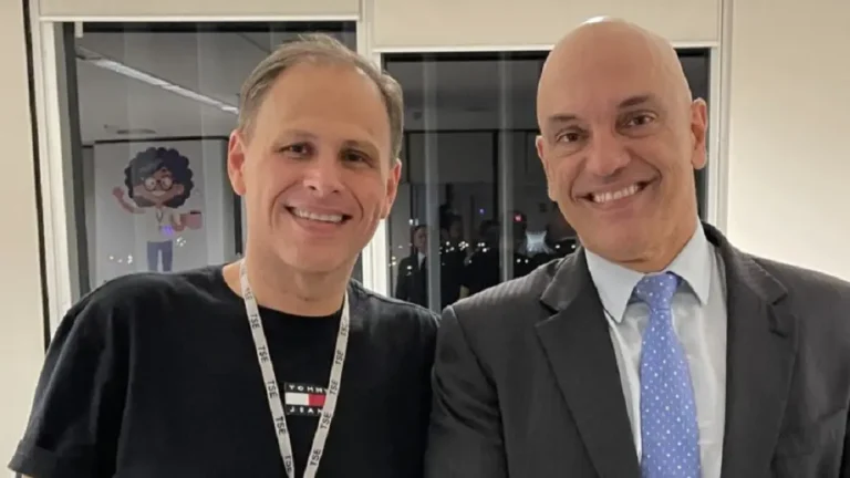 Eduardo Tagliaferro e o ministro Alexandre de Moraes – Reprodução