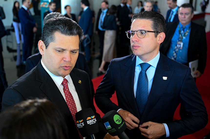 Davi Alcolumbre e Hugo Motta - Foto: Agência Senado