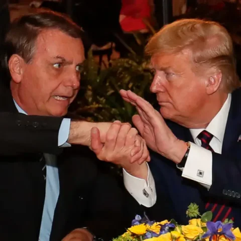 Jair Bolsonaro e Donald Trump durante encontro nos Estados Unidos, em 2020. Foto: Agência Brasil