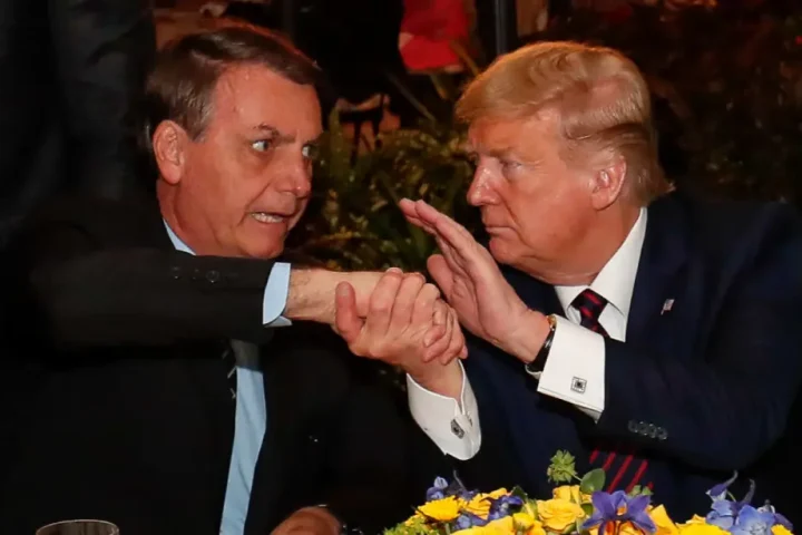 Jair Bolsonaro e Donald Trump durante encontro nos Estados Unidos, em 2020. Foto: Agência Brasil