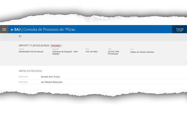 TJSP registra processo falso envolvendo Trump e Bolsonaro. Foto: Divulgação