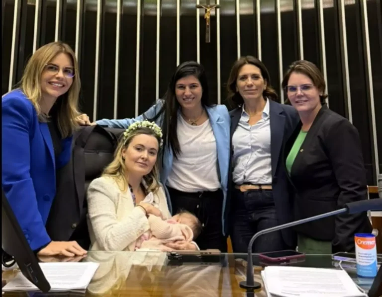 Deputada registrou presença na manifestação nas redes sociais Foto: Reprodução/@juliazanattasc/Instagram https://www.terra.com.br/noticias/brasil/politica/deputada-julia-zanatta-leva-bebe-a-ocupacao-do-plenario-da-camara,145aae4fd3b4b10581df26c52b34ecccy37f0p62.html?utm_source=clipboard