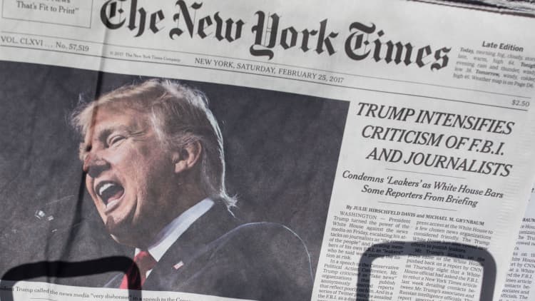 Donald Trump na capa do The New York Times