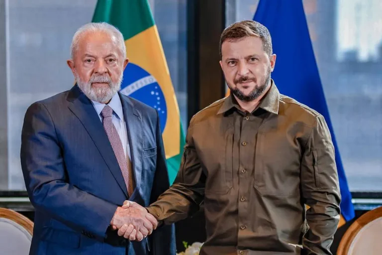 Lula e o presidente da Ucrânia, Volodimir Zelenski – Foto: Ricardo Stuckert/Presidência da República