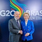 O presidente Lula durante reunião com a presidenta da Comissão Europeia, Ursula von der Leyen - Foto: Ricardo Stuckert/PR