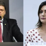 Tarcísio de Freitas e Michele Bolsonaro (Fotos: Reprodução/Internet)