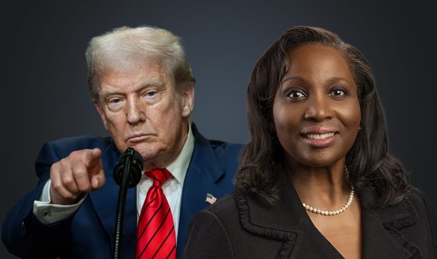 Justiça dos EUA proíbe temporariamente Donald Trump de demitir diretora do Fed | Diário Carioca Trump e Lisa Cook | Fotos: whitehouse/wikipedia