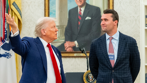 Donald Trump e extremista Charlie Kirk