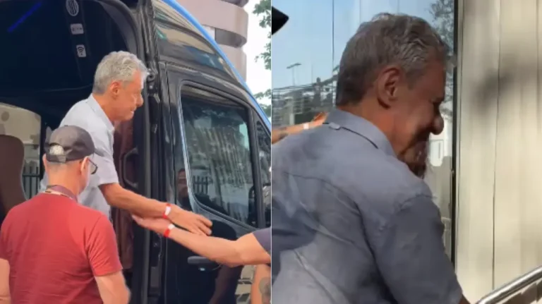 Chico Buarque na chegada para participar de ato. Foto: Reprodução