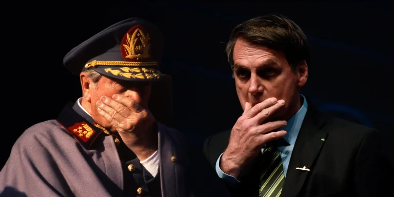 Augusto Pinochet e Jair Bolsonaro - Reprodução Youtube