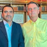 O governador de Tocantins, Wanderlei Barbosa (Republicanos), e o ex-presidente Jair Bolsonaro (PL). Foto: Reprodução