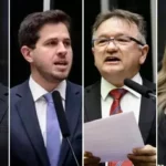 Thiago de Joaldo (PP-SE), Pedro Campos (PSB-PE), Merlong Solano (PT-PI) e Sylvie Alves (União Brasil-GO). Foto: Arte UOL