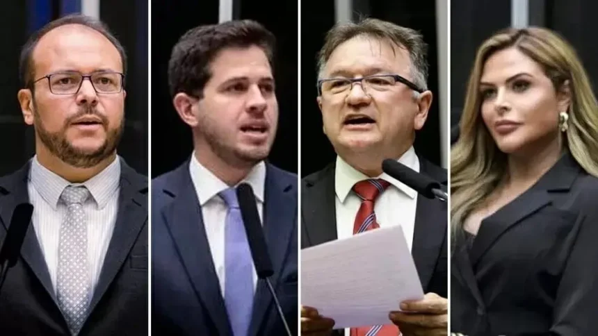 Após repulsa popular, deputados admitem arrependimento por votar na PEC da Blindagem e se desculpam | Diário Carioca Thiago de Joaldo (PP-SE), Pedro Campos (PSB-PE), Merlong Solano (PT-PI) e Sylvie Alves (União Brasil-GO). Foto: Arte UOL