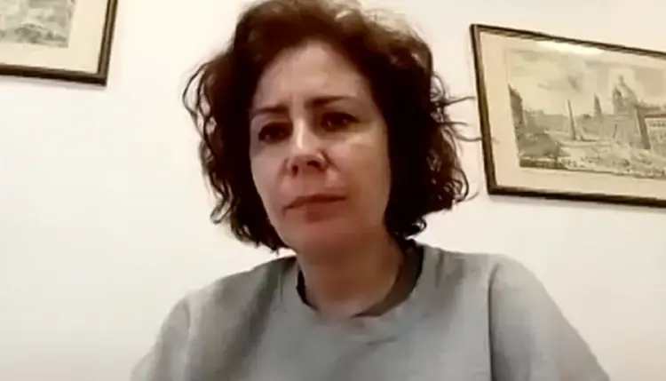 Carla Zambelli durante sessão do CNJ. Foto: reprodução