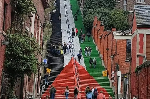 📸: Escadaria Bueren em Liège, Bélgica.