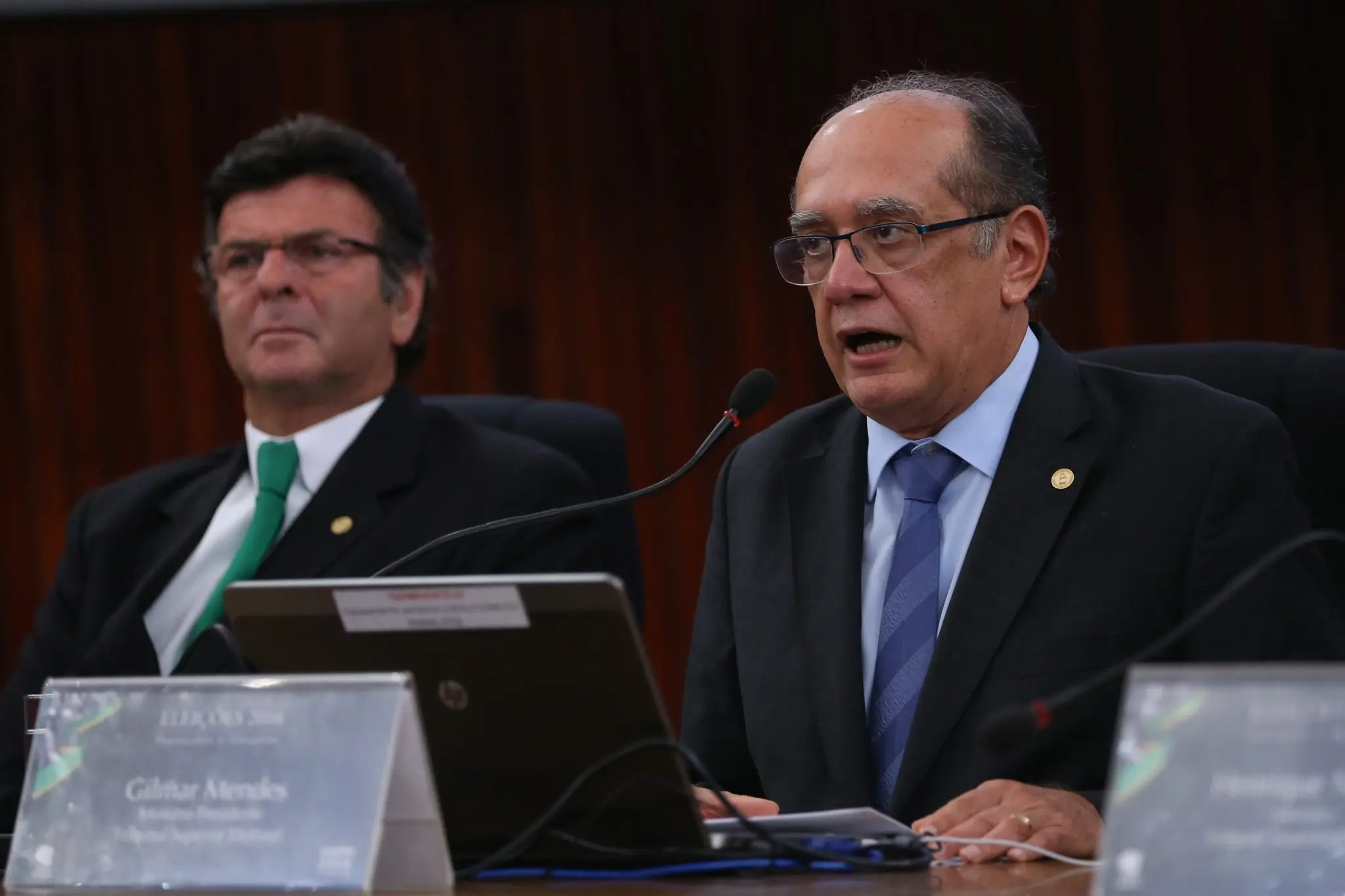 Os ministros do Supremo Tribunal Federal Luiz Fux e Gilmar Mendes. Foto: Elza Fiuza/ Agência Brasil