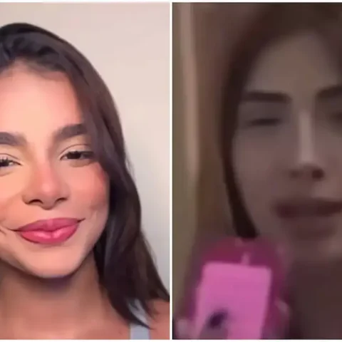 Influenciadoras brasileiras Isabella Duarte e MC Thammy em divulgação de programa suspeito de tráfico humano