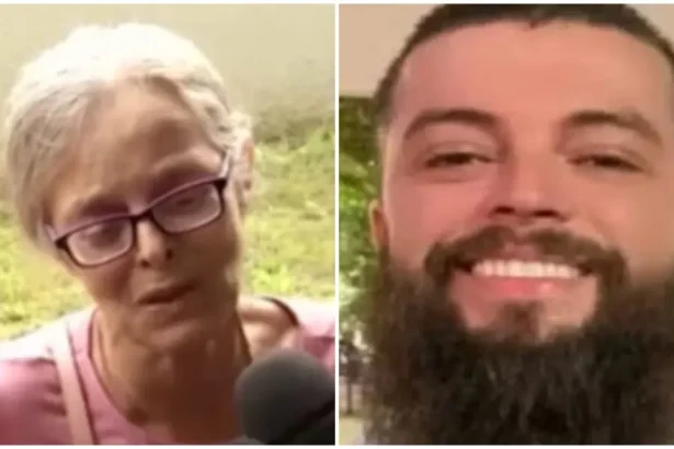 Débora Velloso Cabral e o filho, o policial civil Rodrigo, que morreu em massacre no Rio. Foto: Reprodução