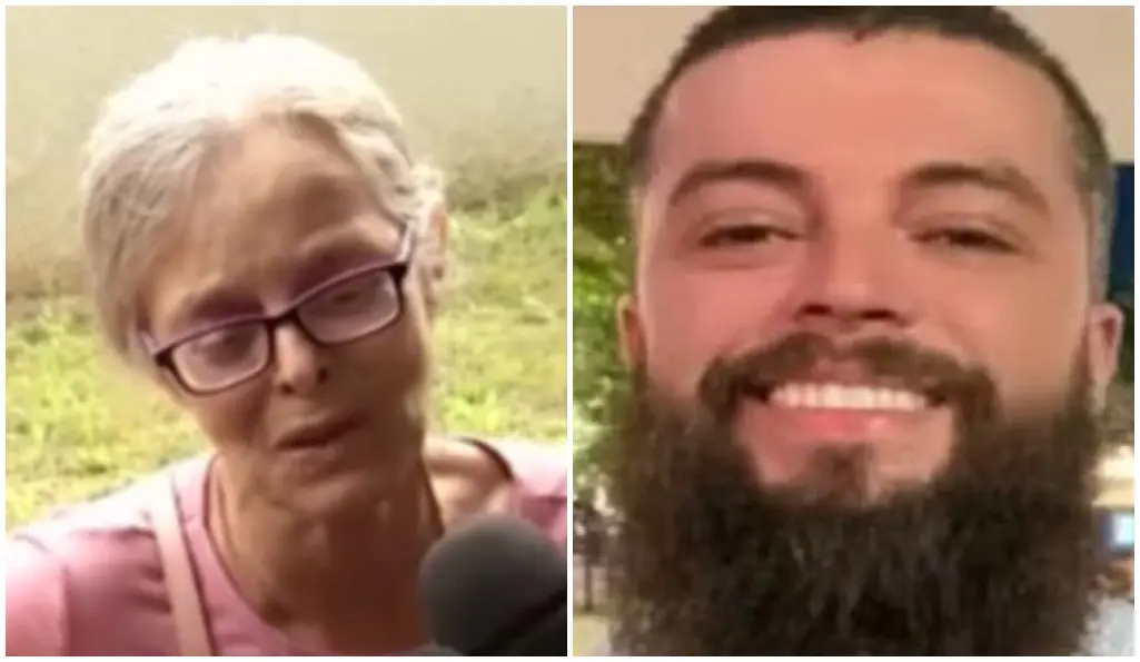 Débora Velloso Cabral e o filho, o policial civil Rodrigo, que morreu em massacre no Rio. Foto: Reprodução