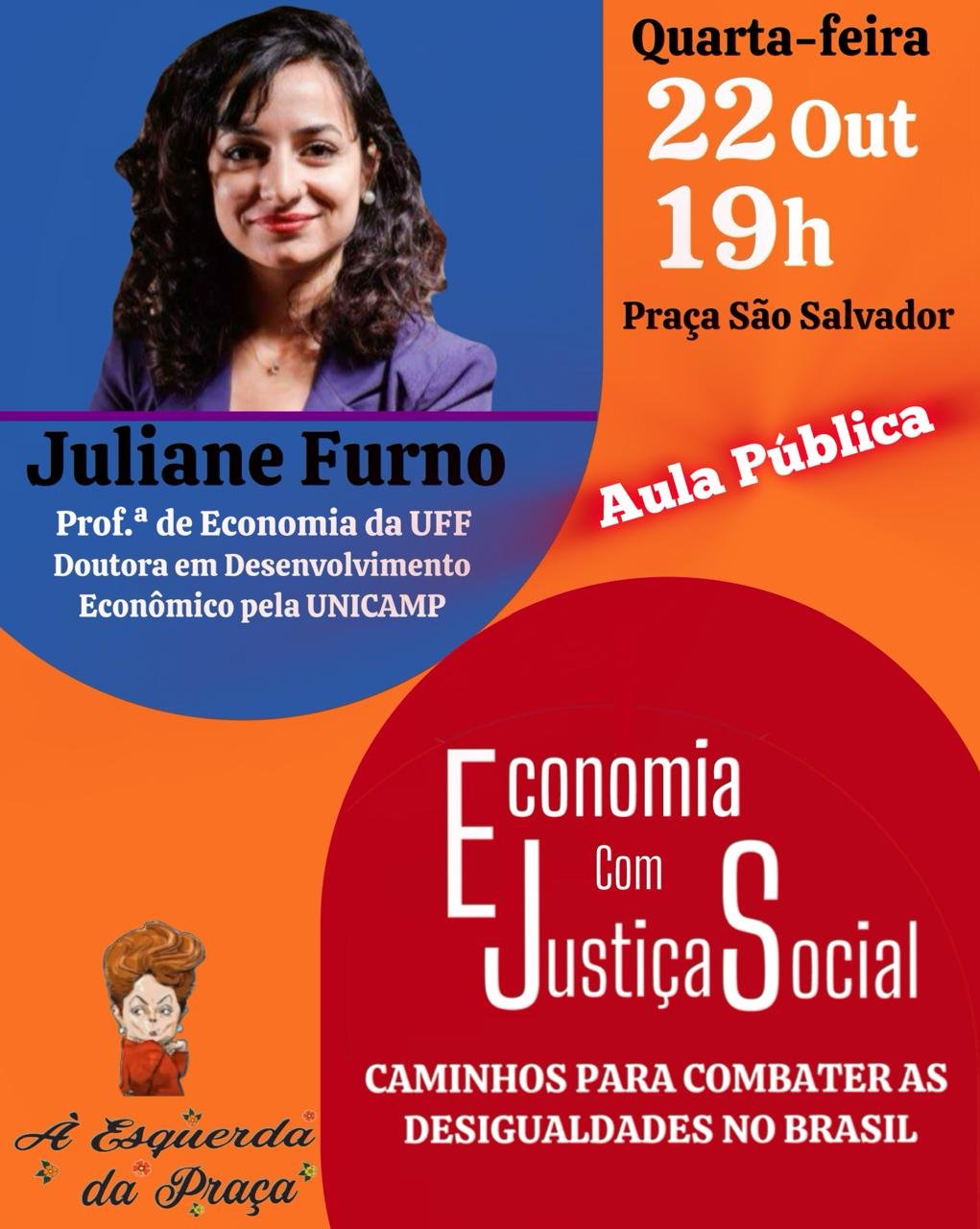 Aula pública sobre Economia e Justiça Social será realizada na Praça São Salvador