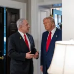 Benjamin Netanyahu, o presidente dos EUA, Donald Trump - Foto: Joyce N. Boghosian