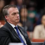 O ex-presidente Jair Bolsonaro (PL) em julgamento – Tom Molina/STF