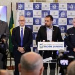 Governador Cláudio Castro durante coletiva de imprensa no Palácio Guanabara. (Rafael Campos)