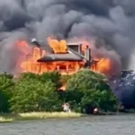Casa da juíza Diane Goodstein em chamas
