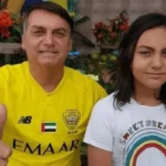 Jair Bolsonaro ao lado da filha Laura Firmo Bolsonaro. Foto: Reprodução