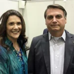 Valéria e o ex-presidente Jair Bolsonaro. Foto: reprodução