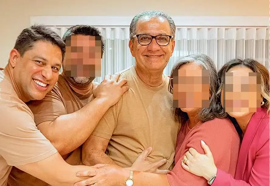 Anderson Silveira na família de Silas Malafaia. Foto: reprodução