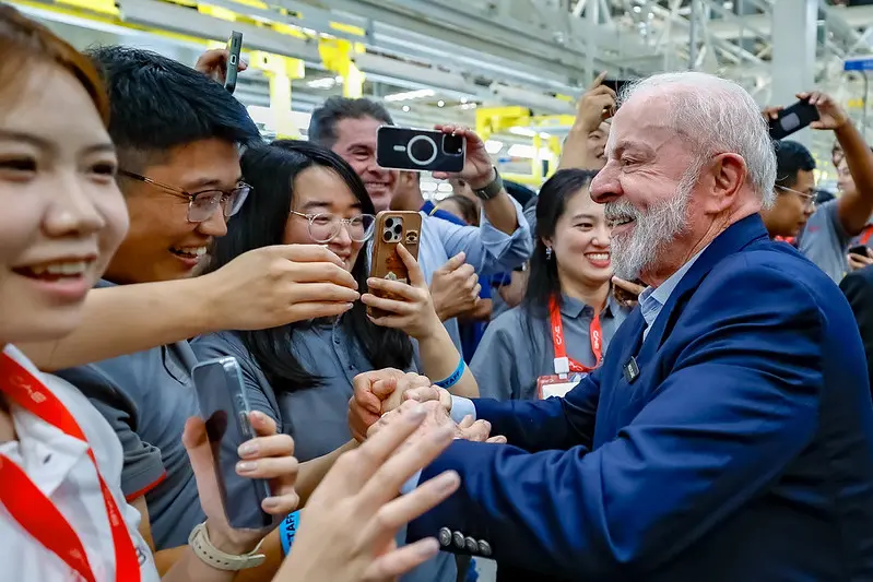 Presidente Lula, na inauguração da fábrica da BYD na Bahia. Foto: Ricardo Stuckert