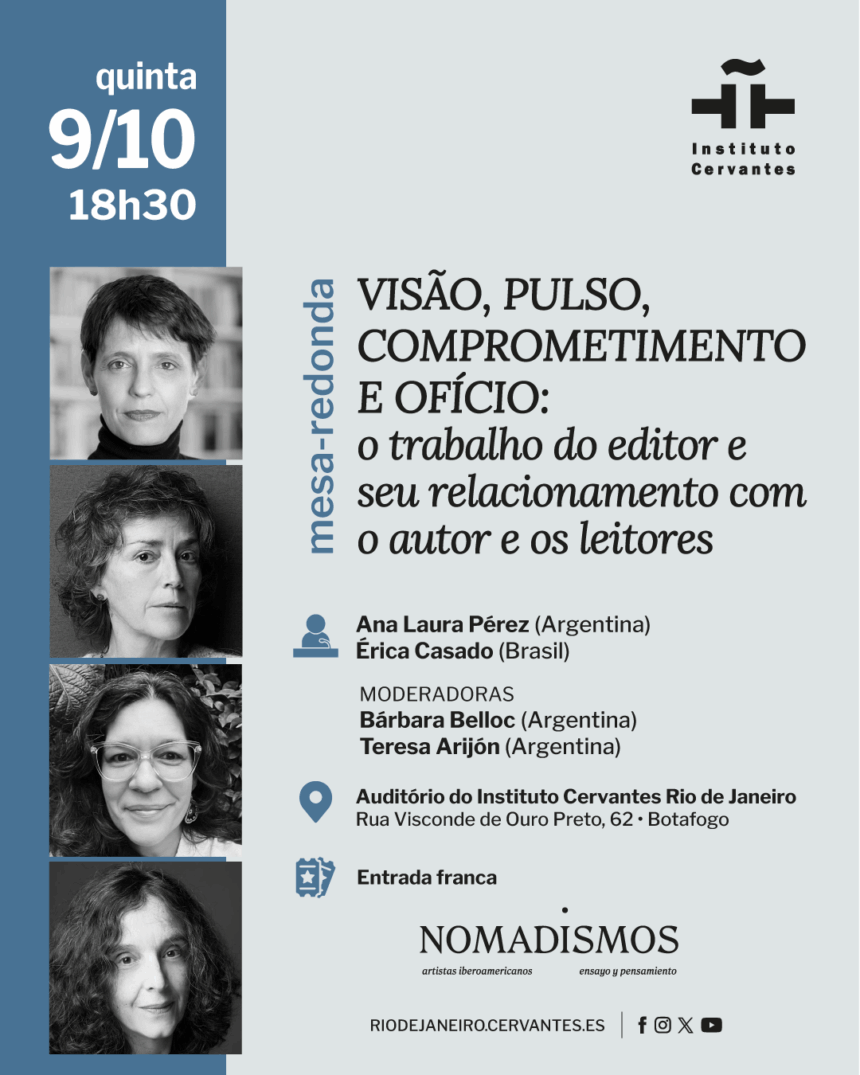 “Nomadismos” tem sua 3ª edição no Instituto Cervantes no dia 9/10 | Diário Carioca “Nomadismos” tem sua 3ª edição no Instituto Cervantes no dia 9/10 | Diário Carioca