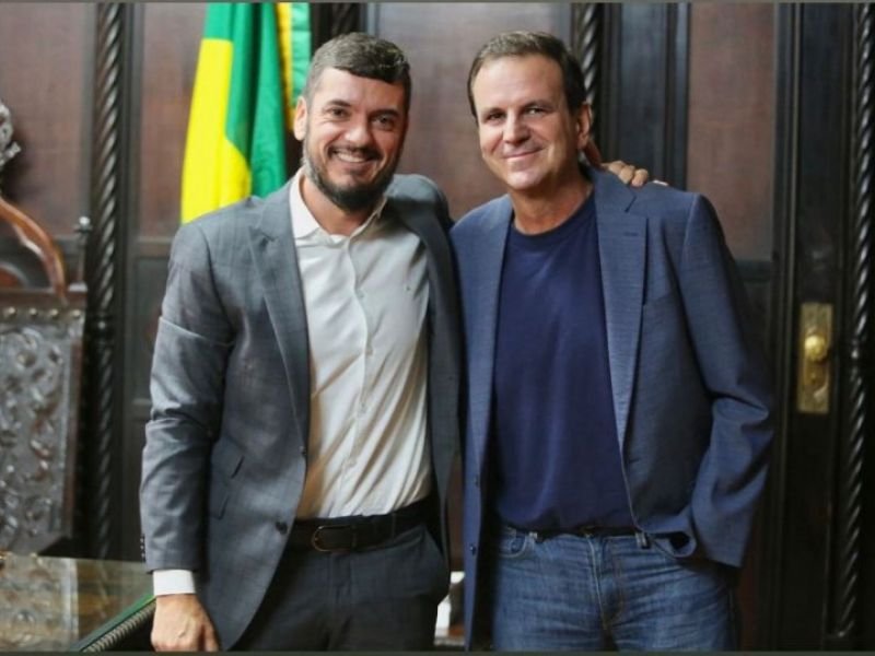 Rodrigo Bacellar, presidente da Alerj, ao ldo do prefeito Eduardo Paes - Foto: Reprodução