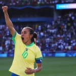 Capitã Marta nos Jogos Olímpicos de Paris 2024. Foto: Comitê Olímpico Brasileiro (COB)
