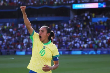 Capitã Marta nos Jogos Olímpicos de Paris 2024. Foto: Comitê Olímpico Brasileiro (COB)