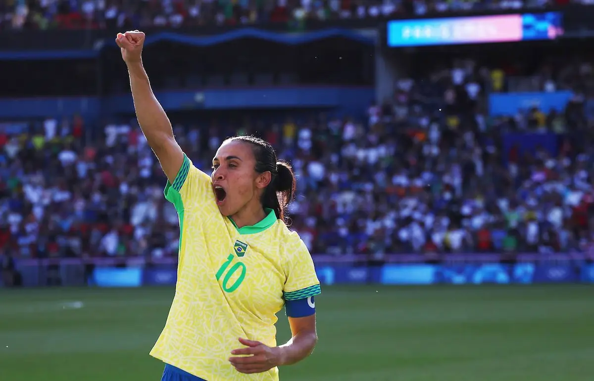 Capitã Marta nos Jogos Olímpicos de Paris 2024. Foto: Comitê Olímpico Brasileiro (COB)