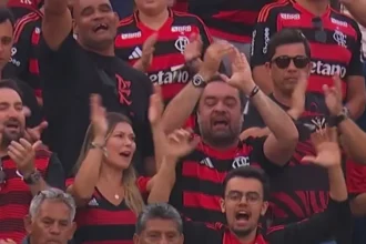 Governador acompanhou na torcida do Flamengo | Reprodução