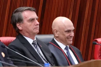 Jair Bolsonaro e Alexandre de Moraes. Foto: Antonio Augusto/TSE