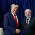 Donald Trump, presidente dos EUA, e Lula, do Brasil. Foto: Ricardo Stuckert