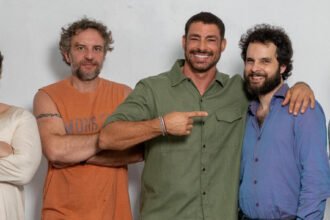 Caíto Mainier, Leandro Ramos, Cauã Reymond, Raul Chequer e Daniel Furlan. Foto: Ana Paula Amorim