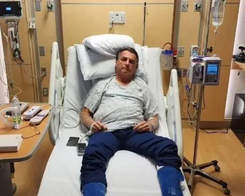 O ex-presidente Jair Bolsonaro em hospital. Foto: Reprodução