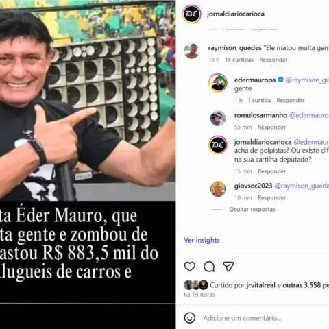 Deputado bolsonarista Éder Mauro repete frase “bandido nem é gente” em post do Diário Carioca sobre gastos de R$ 883,5 mil do Cotão. Histórico de violência, ataques aos direitos humanos e contradições do PL expõem despreparo parlamentar.
