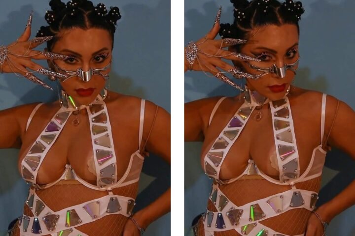 Musa da União da Ilha, Amanda Fernandes, brilha com figurino inspirado no Cometa Halley