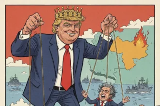 Jornal Página 12 acusa governo Milei de incentivar intervenção militar na Venezuela ao exigir prisão de Maduro no TPI. O apoio a Trump é motivado pela dependência econômica argentina.