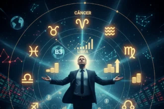 Horóscopo: Dados da B3 revelam que Câncer é o signo com mais investidores na bolsa brasileira, representando 8,8% do total; no valor médio, Libra se destaca com R$ 2.110,00 investidos.
