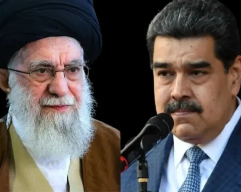 Ali Khamenei, líder do Irã, e Nicolás Maduro, presidente da Venezuela. Foto: reprodução