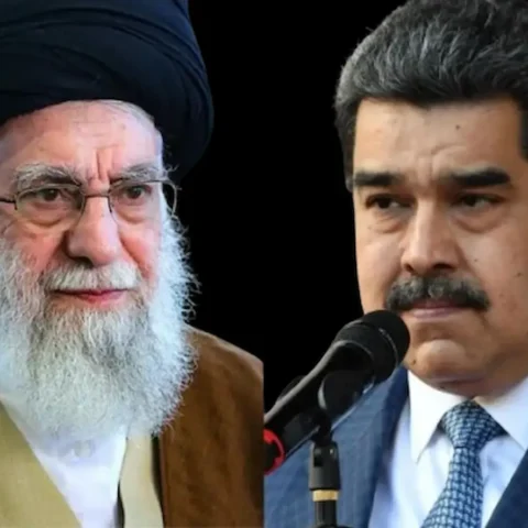 Ali Khamenei, líder do Irã, e Nicolás Maduro, presidente da Venezuela. Foto: reprodução