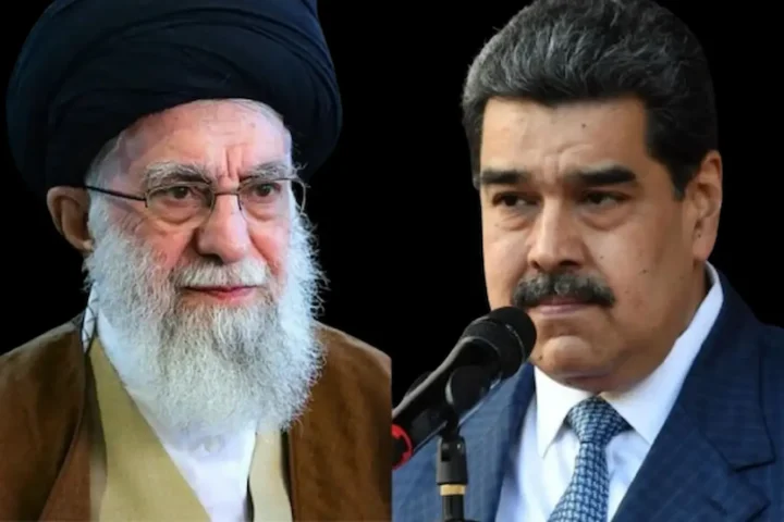 Ali Khamenei, líder do Irã, e Nicolás Maduro, presidente da Venezuela. Foto: reprodução